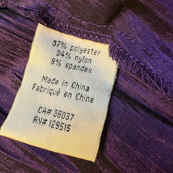 Vintage purple taffeta button down tie waist theatre coat size Large - Picture 9 of 12